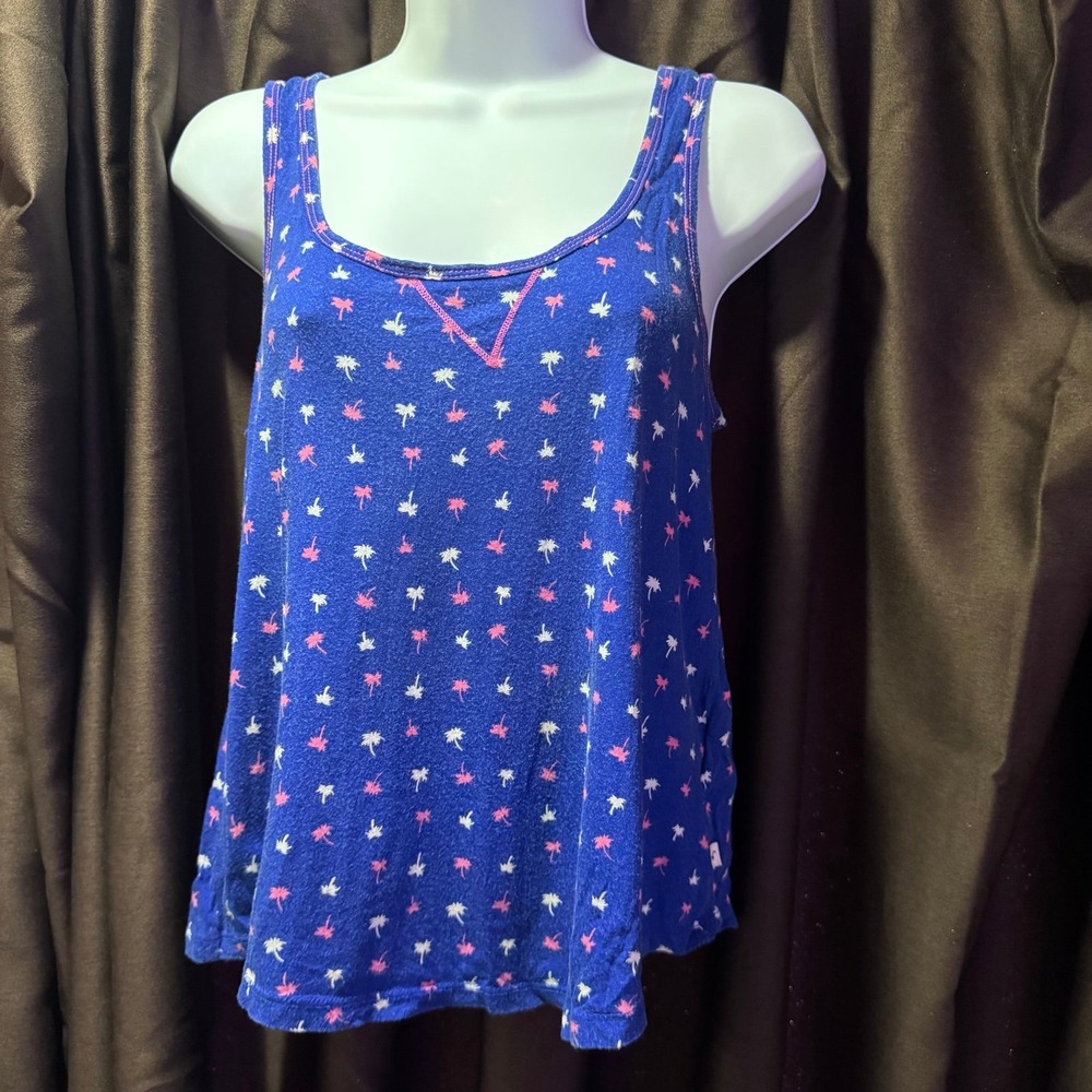 Neon coconut trees tropical hollister tank